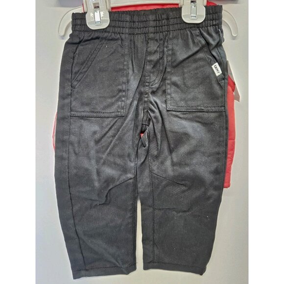 DKNY  Size 18M Set Of 3, Red Vest/ Black Pants/ Red Plaid Button Up Long Sleeve - Picture 5 of 15